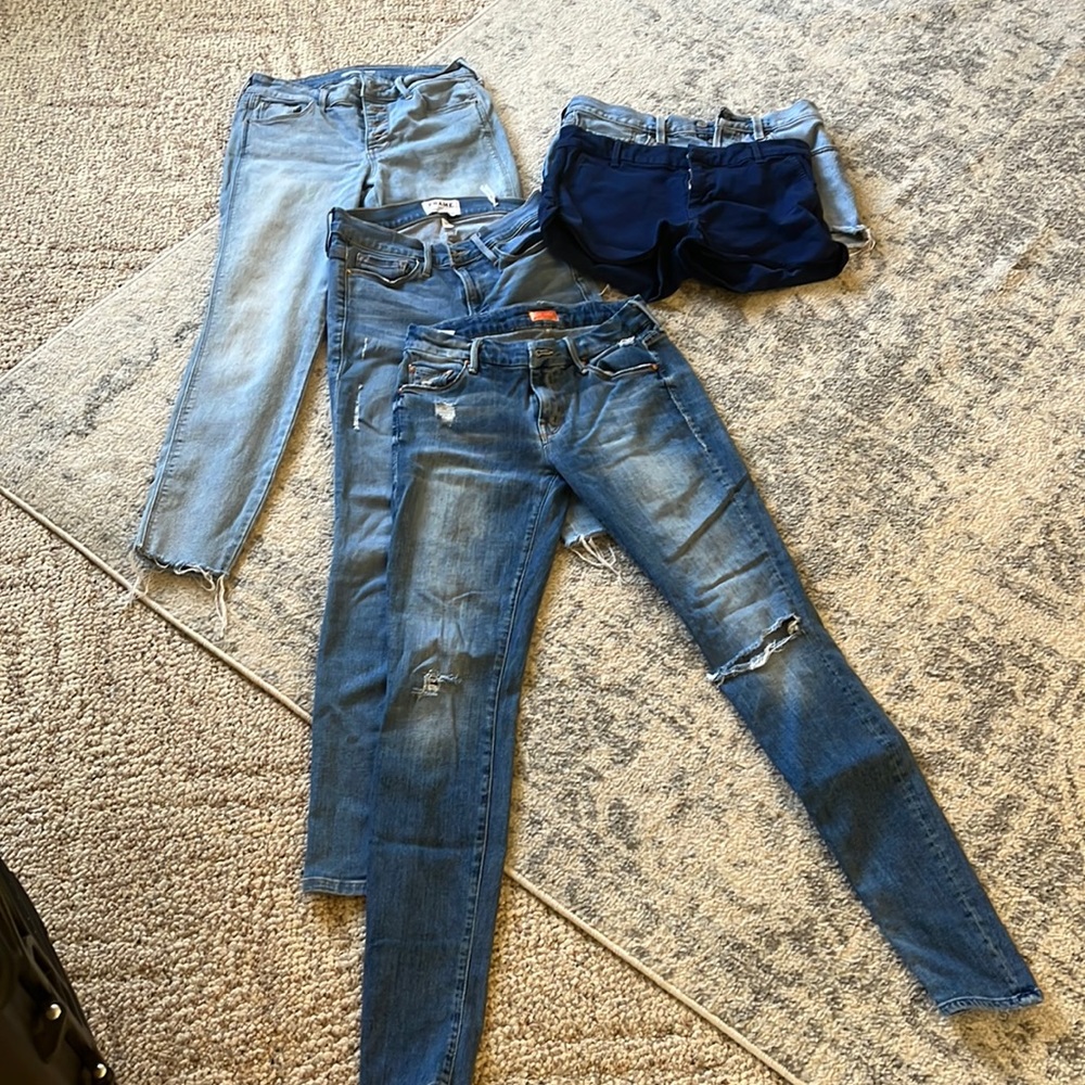 Women’s jeans and shorts lot of clothing. All size 4.